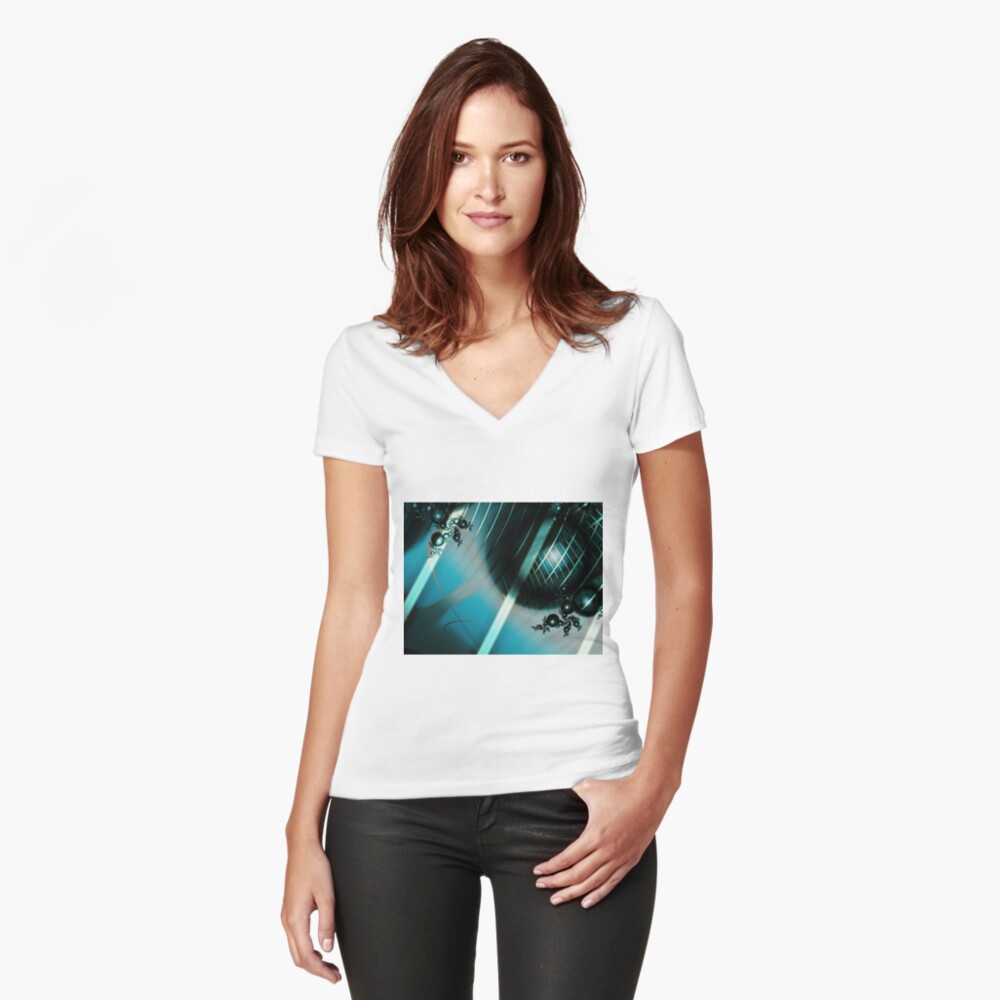 Item preview, Fitted V-Neck T-Shirt designed and sold by garretbohl.