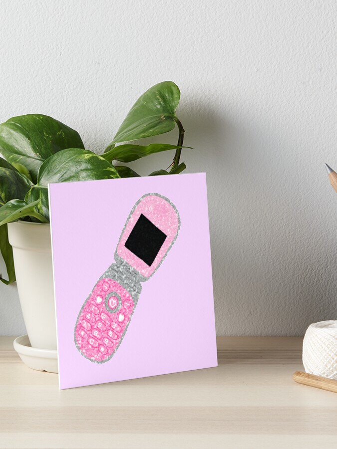 y2k cute flip phone - with quote Metal Print for Sale by elizastreet