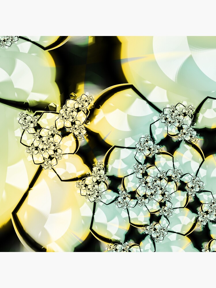 Yellow Green Flower Art by garretbohl
