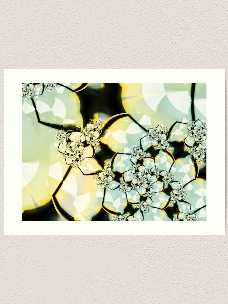 Alternate view of Yellow Green Flower Art Art Print