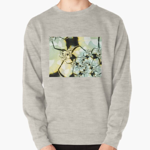 Yellow Green Flower Art Pullover Sweatshirt