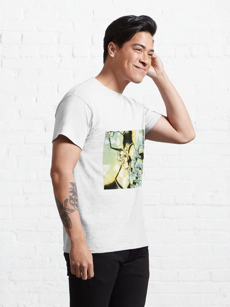 Alternate view of Yellow Green Flower Art Classic T-Shirt