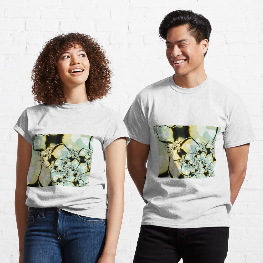 Yellow Green Flower Art Classic T-Shirt