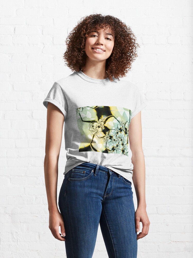 Alternate view of Yellow Green Flower Art Classic T-Shirt