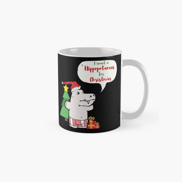 Aperçu de l'œuvre Je veux un hippopotame pour Noël créée et vendue par AutumnVibeShop.