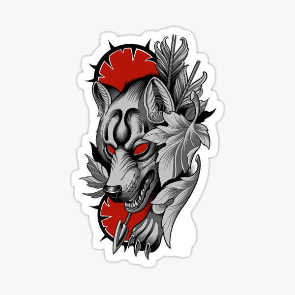 Item preview, Wolf with arrows designed and sold by EmilioRiveros.