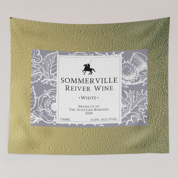 Artikelvorschau, SOMMERVILLE Red Wine Label | Border Reivers entworfen und verkauft von yourscotborders.