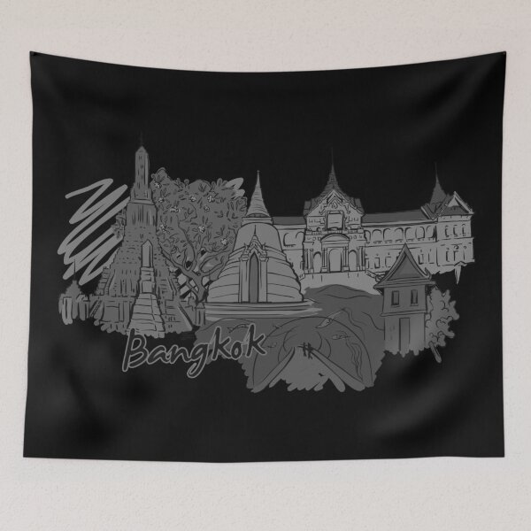 Item preview, Bangkok City in Black and White designed and sold by tpixx.