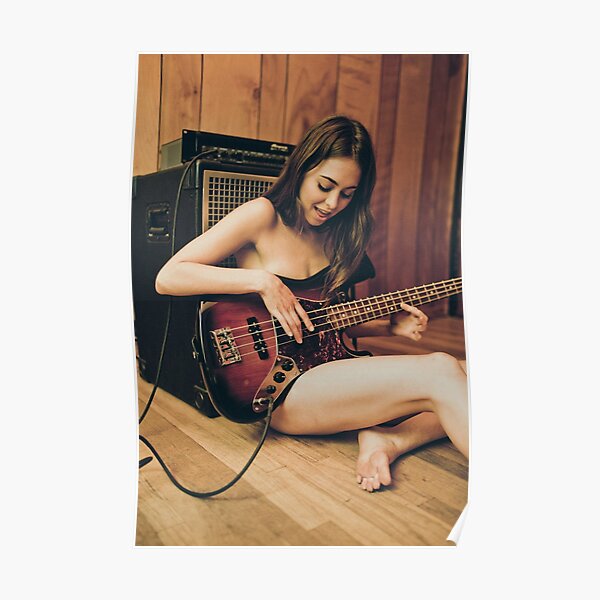 Hot Riley Playing Bass Poster