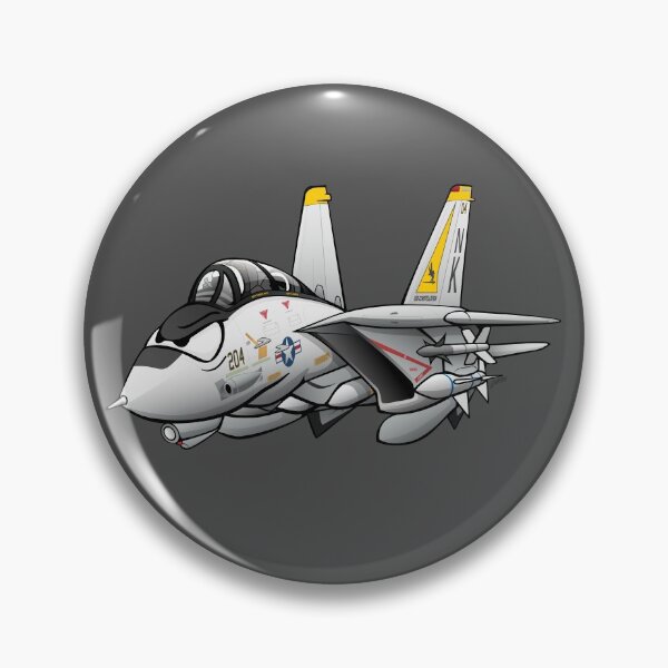 Item preview, F-14 Tomcat Military Fighter Jet Aircraft Cartoon Illustration designed and sold by hobrath.