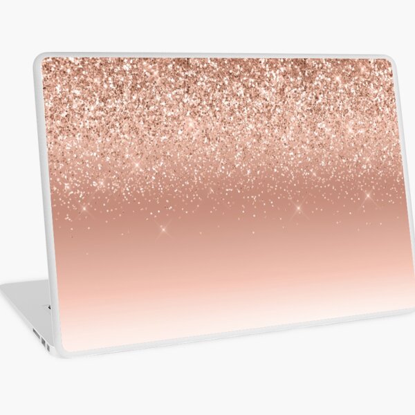 Rose gold glitter Laptop Skin