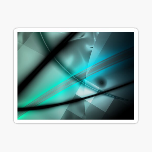 Blue Minimalist Art Sticker
