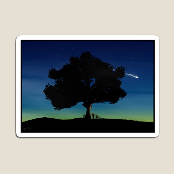 Aperçu de l'œuvre Arbre silhouette coucher de soleil créée et vendue par CommonLaw.