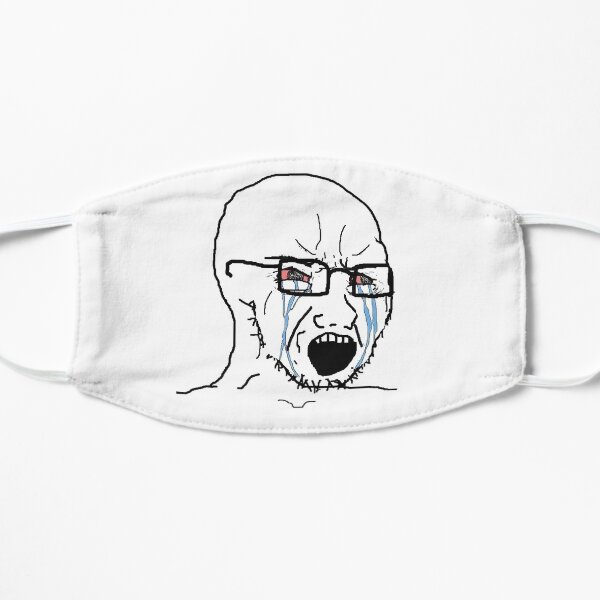 Crying Soyboy meme wojak glasses zoomer coomer boomer bloomer doomer incel Mask