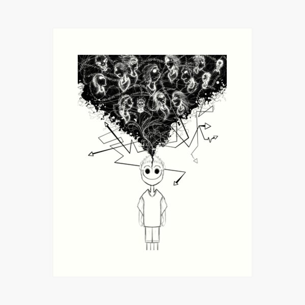 Manic smile. Overthinking Art Print