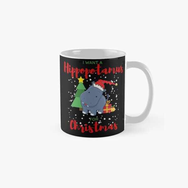 Aperçu de l'œuvre Je veux un hippopotame pour Noël créée et vendue par AutumnVibeShop.