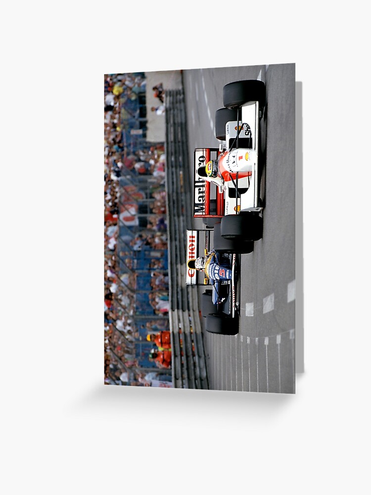 Ayrton Senna vs Nigel Mansell Greeting Card