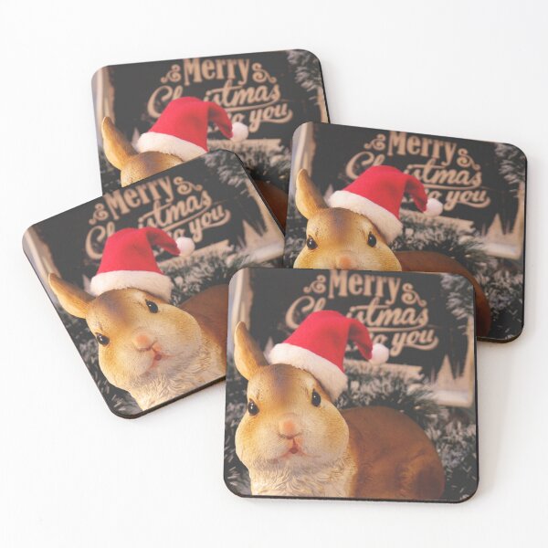 Item preview, Cute Merry Christmas, kawaii bunny with Santa's hat, offensive teddy bear designed and sold by Boss  Bubble.