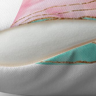 Alternate view of Girly Trend Pink And Ocean Green Marble Landscape Throw Pillow
