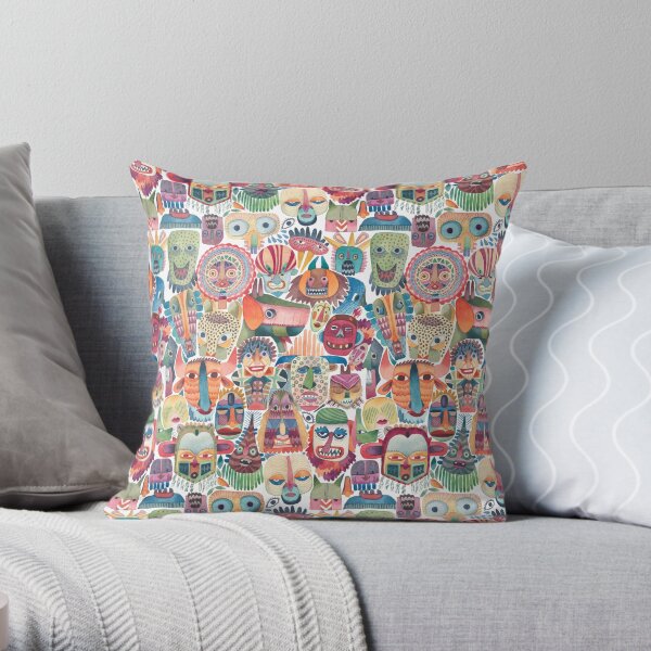 Mask Throw Pillow