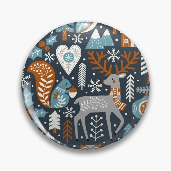 Item preview, Scandinavian Christmas / Dark Blue designed and sold by MirabellePrint.