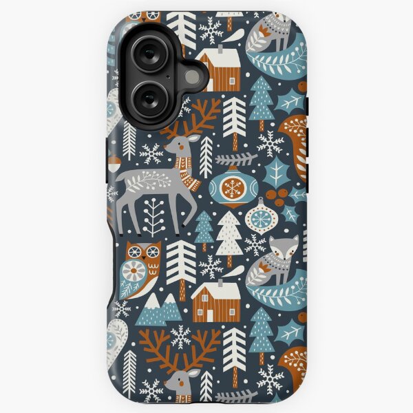Item preview, Scandinavian Christmas / Dark Blue designed and sold by MirabellePrint.