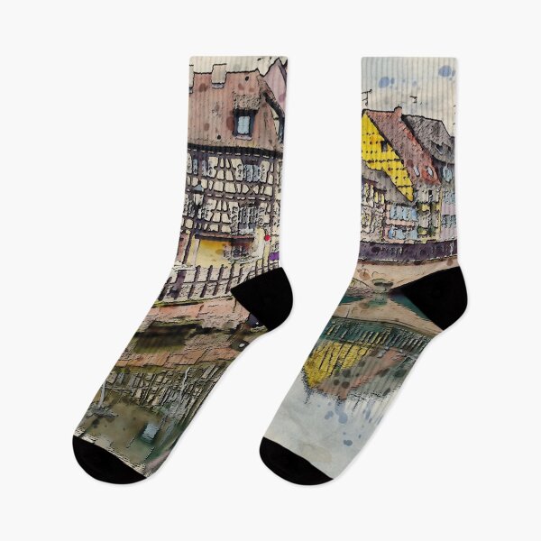 Item preview, digital painting french village designed and sold by KevinVee.