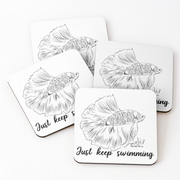 Item preview, Just Keep Swimming (Betta Fish) designed and sold by TheArtOfCJ.