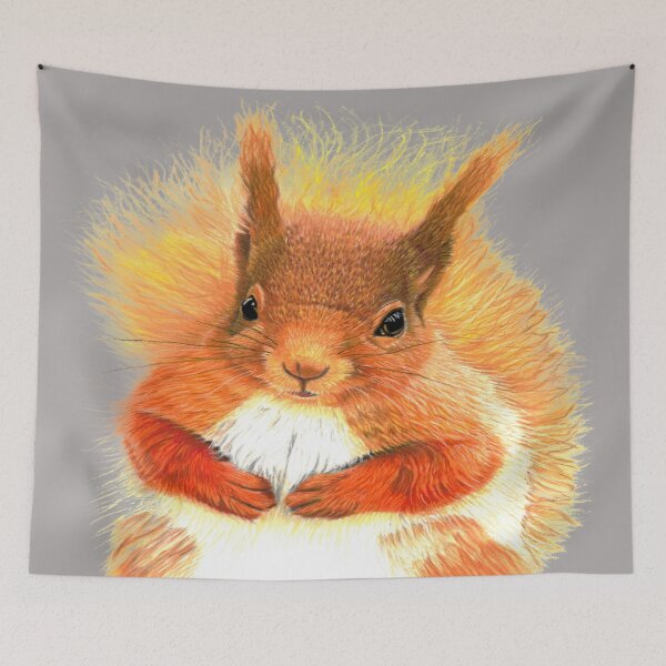 Item preview, Rusty the Squirrel - red squirrel - squirrel art - nursery squirrel - nursery range designed and sold by IslesArt.