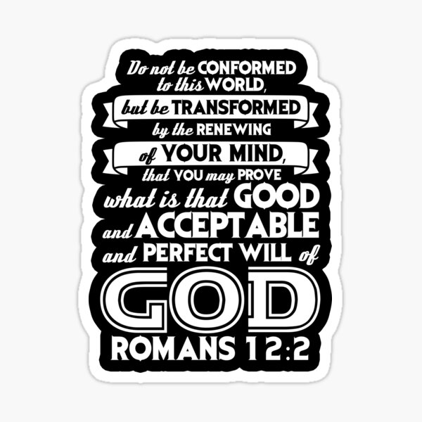 Renewed Bible Journaling Stickers - Romans 12:2