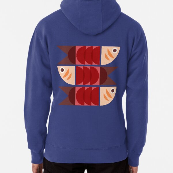 Red Fish Pullover Hoodie
