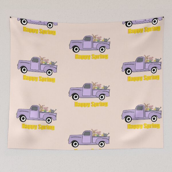 Item preview, Spring flowers truck  designed and sold by morgananjos.