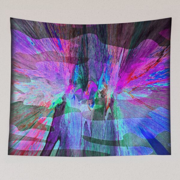 Item preview, Abstract Artwork Woman In A Sea Of Colors Print designed and sold by Mary Riley.