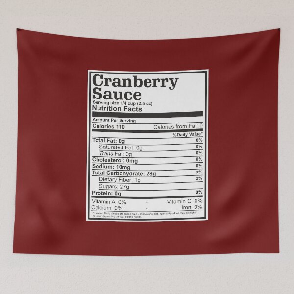 Item preview, Cranberry Sauce Nutrition Facts Thanksgiving Funny Food Nutrients  designed and sold by alenaz.