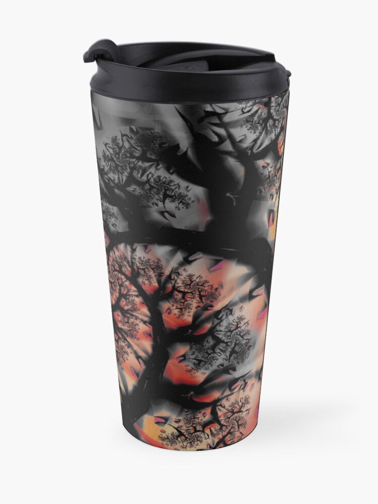 Alternate view of Fractal Forest - Tree Art Travel Mug