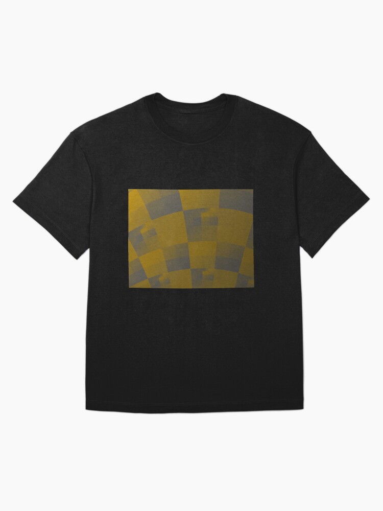 Thumbnail 3 of 7, Oversized T-Shirt, Squares Abstract Pattern Brown designed and sold by garretbohl.