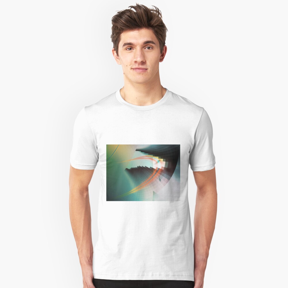 Multi-Color Abstract Symbol Slim Fit T-Shirt