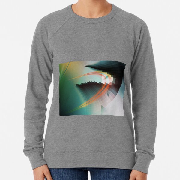 Multi-Color Abstract Symbol Lightweight Sweatshirt