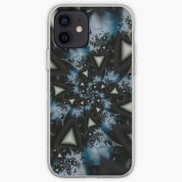Blue White Triangle Spiral iPhone Soft Case