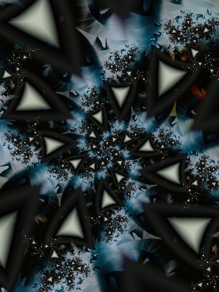 Blue White Triangle Spiral by garretbohl