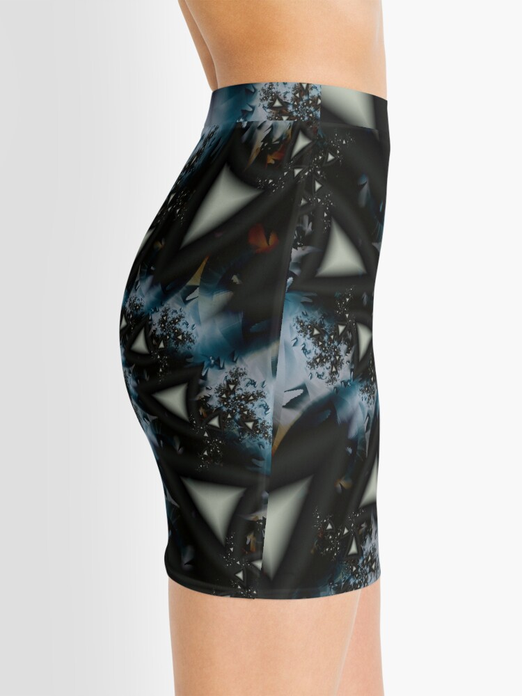 Alternate view of Blue White Triangle Spiral Mini Skirt