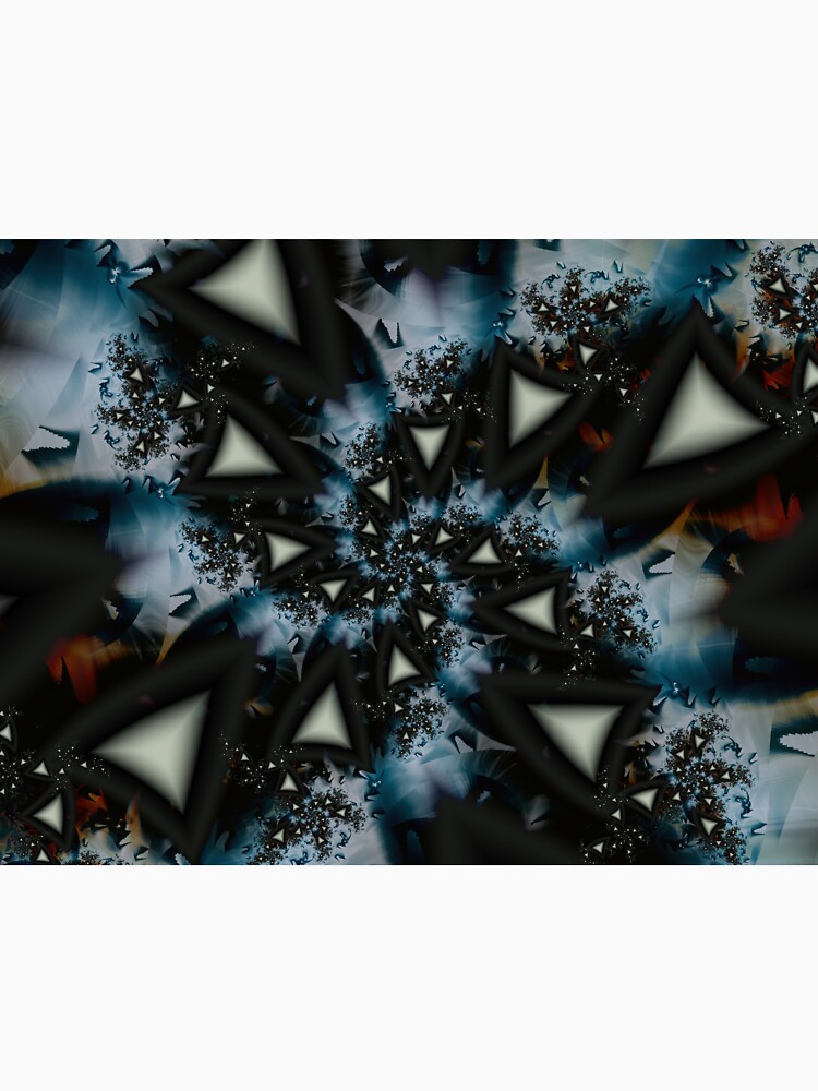 Blue White Triangle Spiral by garretbohl