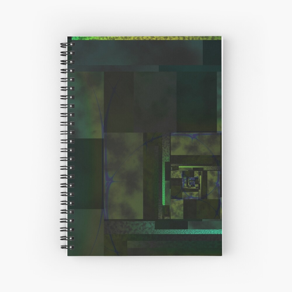 City Abstract Dark Blue / Marble Spiral Notebook