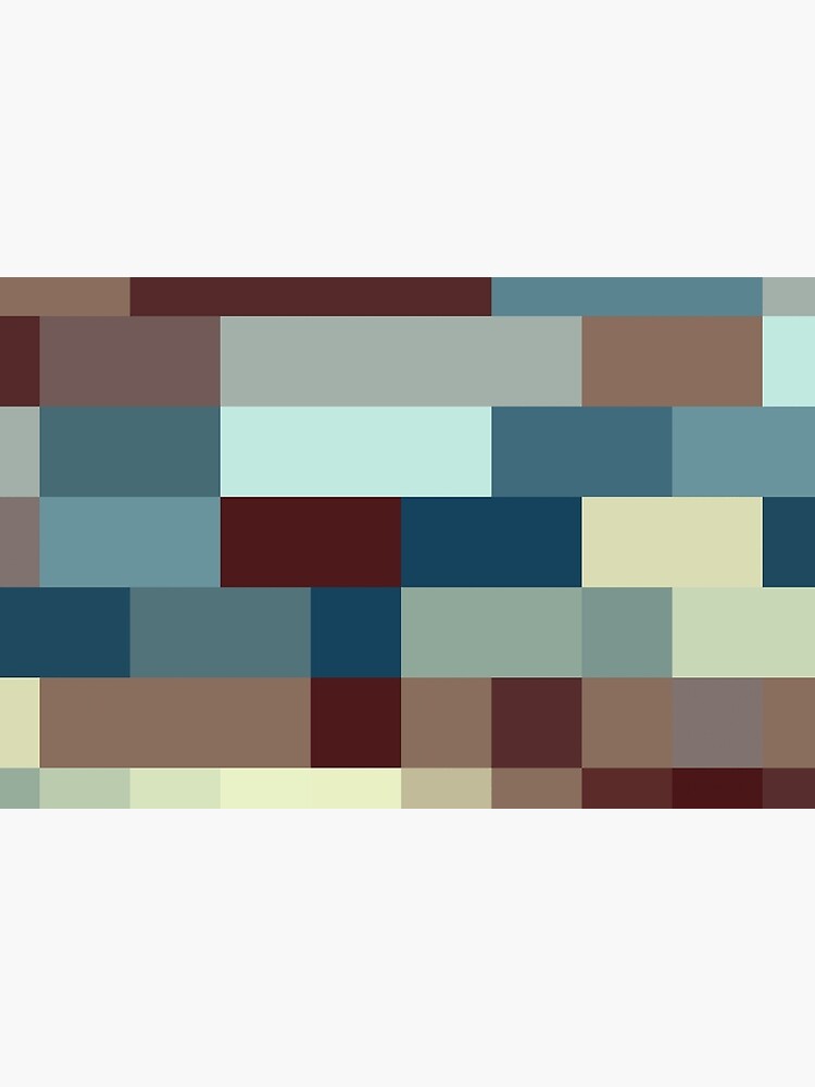 Checkered Pattern Design Brown Blue Tan by garretbohl