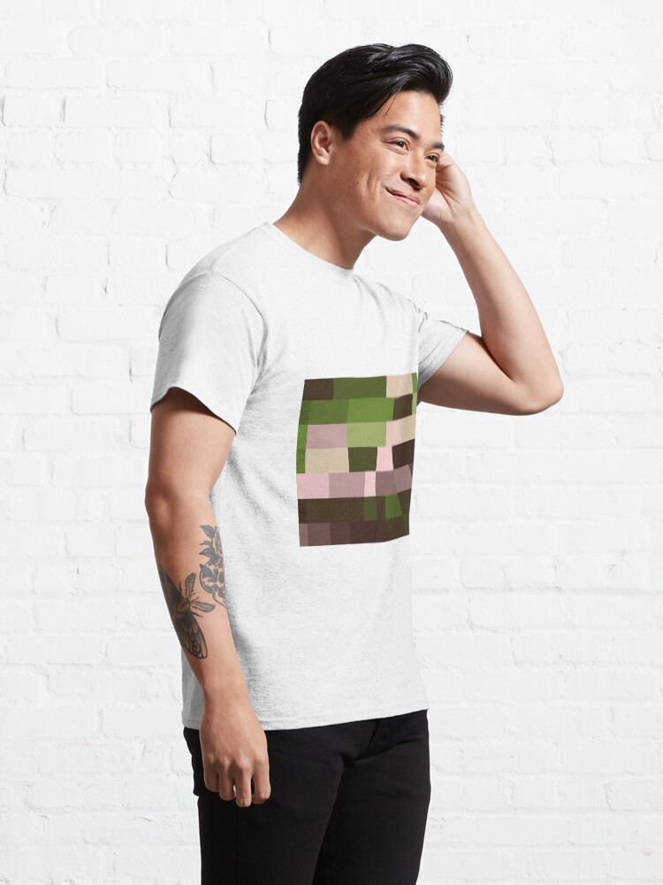 Alternate view of Checkered Pattern Green Brown Pink Classic T-Shirt
