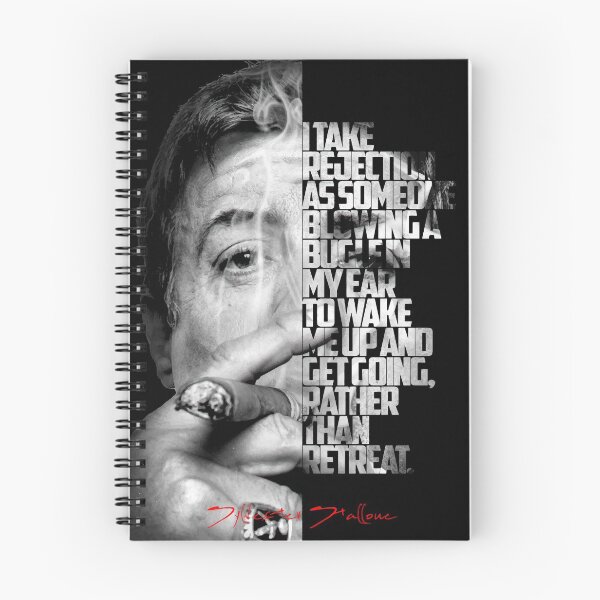 Item preview, Black and white Sylvester Stallone quote poster designed and sold by Enea Kelo.