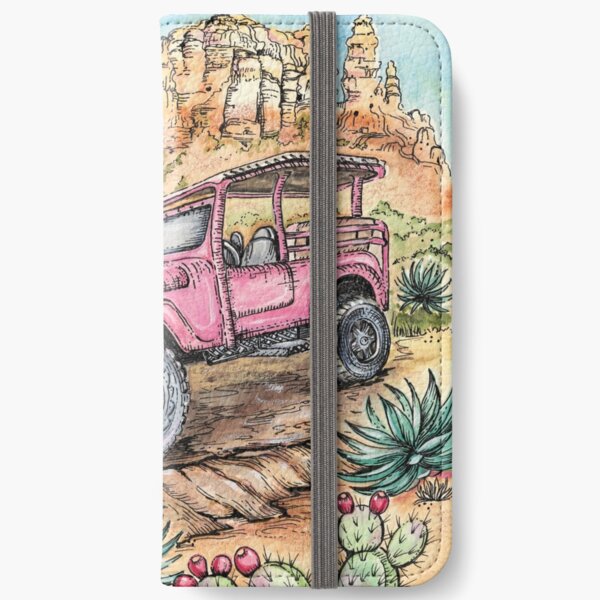 Pink Jeep iPhone Wallet