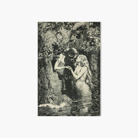 Item preview, "The Nymph Caught The Dryad In Her Arms" By H.R. Millar (1904) Sapphic Vintage Print designed and sold by TheVillageGay.