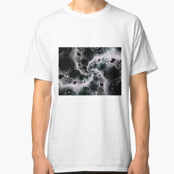 White Spiral Futuristic Art Classic T-Shirt