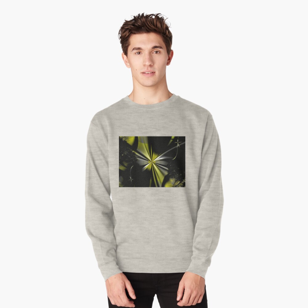 Yellow Flower Abstract Pullover Sweatshirt